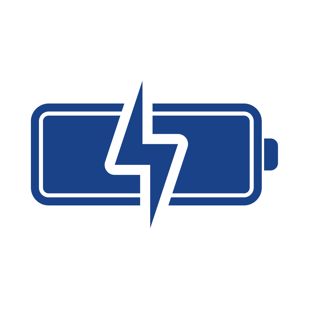 Battery icon with a lightening charging symbol